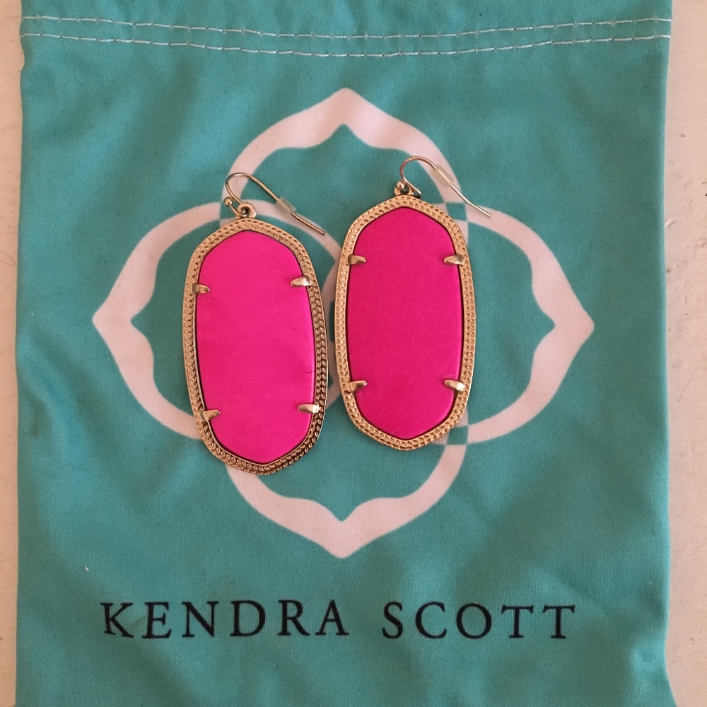 Kendra Scott Danielle Pink and Gold Earrings